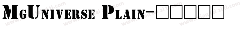 MgUniverse Plain字体转换